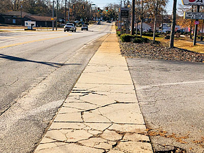 Butler Rd. Corridor; Existing Sidewalk