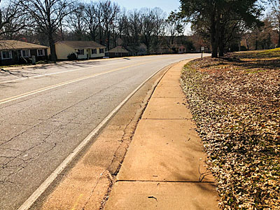 Butler Rd. Corridor; Existing Sidewalk